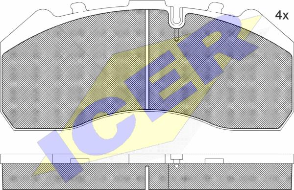 Icer 151193 - Kit de plaquettes de frein, frein à disque cwaw.fr