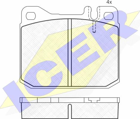 Icer 151149 - Kit de plaquettes de frein, frein à disque cwaw.fr