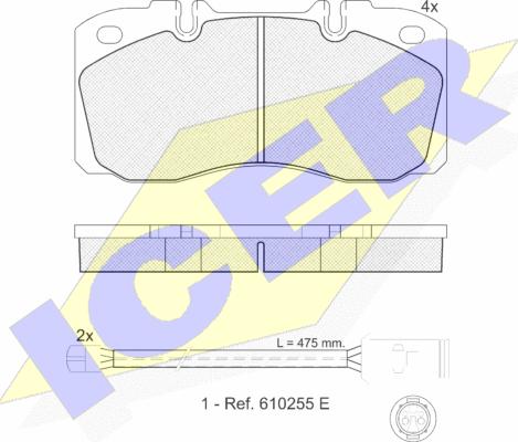 Icer 151161-116 - Kit de plaquettes de frein, frein à disque cwaw.fr