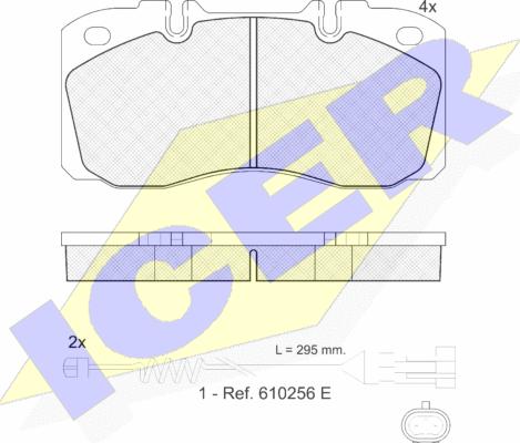 Icer 151161-117 - Kit de plaquettes de frein, frein à disque cwaw.fr