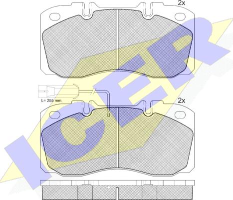 Icer 151161-203 - Kit de plaquettes de frein, frein à disque cwaw.fr