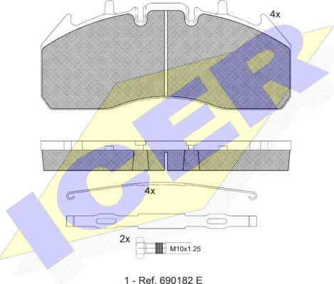 Icer 151831-066 - Kit de plaquettes de frein, frein à disque cwaw.fr