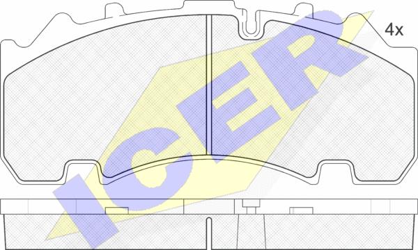 Icer 152155 - Kit de plaquettes de frein, frein à disque cwaw.fr