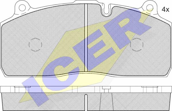 Icer 152150 - Kit de plaquettes de frein, frein à disque cwaw.fr