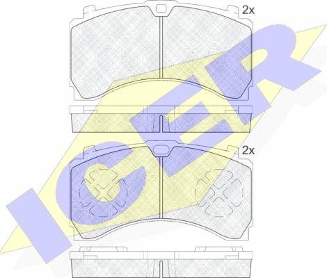 Icer 152123 - Kit de plaquettes de frein, frein à disque cwaw.fr