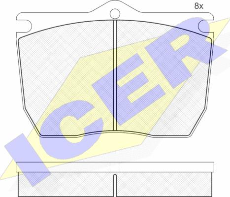 Icer 160435 - Kit de plaquettes de frein, frein à disque cwaw.fr