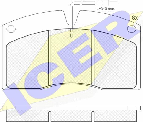 Icer 161039 - Kit de plaquettes de frein, frein à disque cwaw.fr