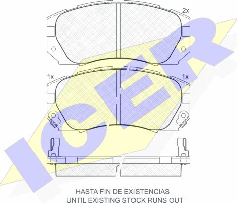 Icer 180999 - Kit de plaquettes de frein, frein à disque cwaw.fr