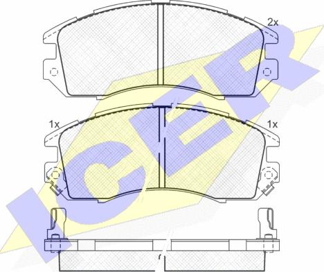 Icer 180998 - Kit de plaquettes de frein, frein à disque cwaw.fr