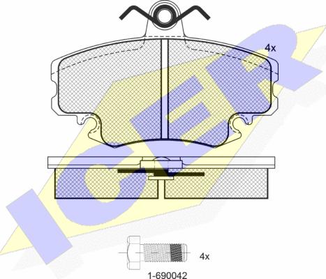 Icer 180993-204 - Kit de plaquettes de frein, frein à disque cwaw.fr