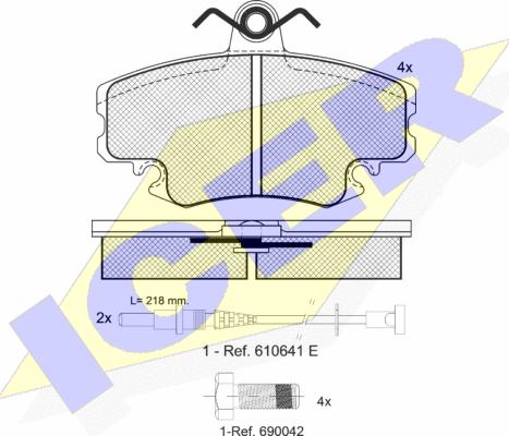 Icer 180993-700 - Kit de plaquettes de frein, frein à disque cwaw.fr