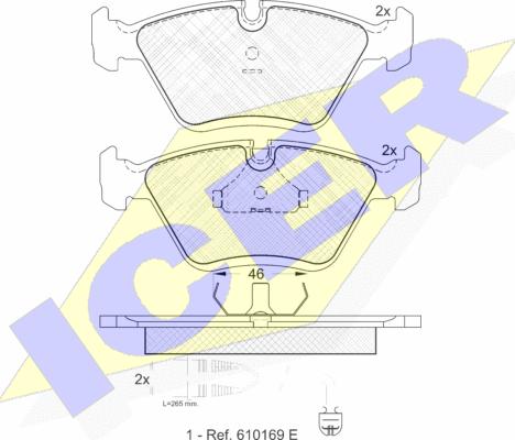 Icer 180992 - Kit de plaquettes de frein, frein à disque cwaw.fr