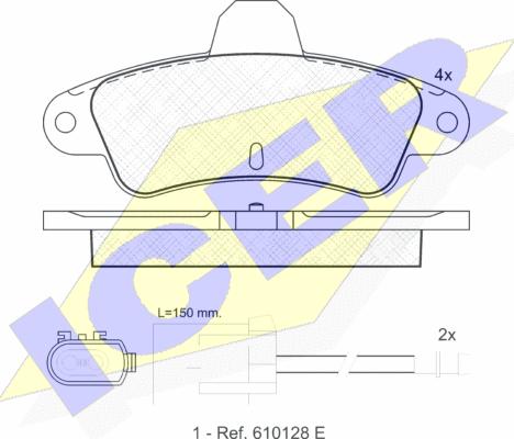 Icer 180919 - Kit de plaquettes de frein, frein à disque cwaw.fr