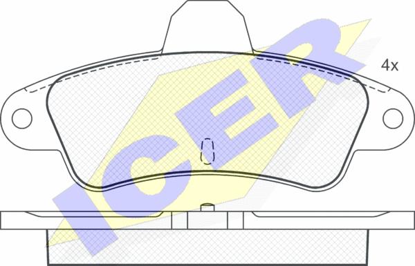 Icer 180918 - Kit de plaquettes de frein, frein à disque cwaw.fr