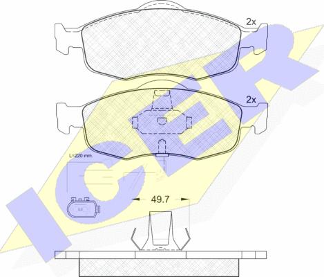 Icer 180917 - Kit de plaquettes de frein, frein à disque cwaw.fr