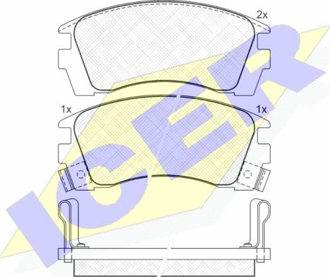 Icer 180984 - Kit de plaquettes de frein, frein à disque cwaw.fr