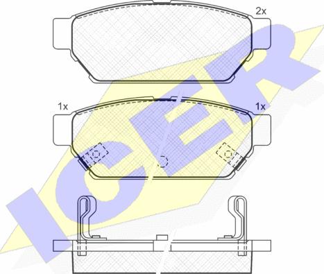 Icer 180982 - Kit de plaquettes de frein, frein à disque cwaw.fr