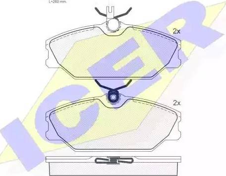 Icer 180930 - Kit de plaquettes de frein, frein à disque cwaw.fr