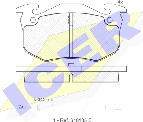 Icer 180931 - Kit de plaquettes de frein, frein à disque cwaw.fr