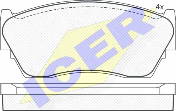 Icer 180937 - Kit de plaquettes de frein, frein à disque cwaw.fr