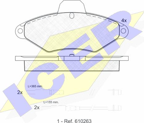 Icer 180920 - Kit de plaquettes de frein, frein à disque cwaw.fr