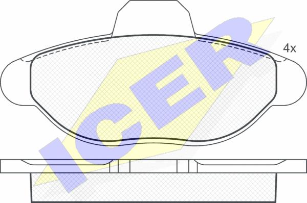 Icer 180923 - Kit de plaquettes de frein, frein à disque cwaw.fr