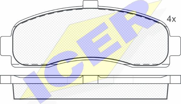 Icer 180922 - Kit de plaquettes de frein, frein à disque cwaw.fr