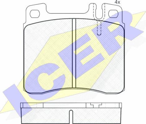 Icer 180975 - Kit de plaquettes de frein, frein à disque cwaw.fr