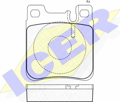 Icer 180976 - Kit de plaquettes de frein, frein à disque cwaw.fr