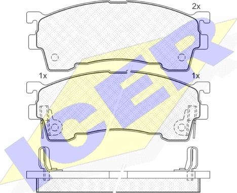 Icer 180971-204 - Kit de plaquettes de frein, frein à disque cwaw.fr