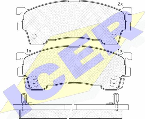 Icer 180971-203 - Kit de plaquettes de frein, frein à disque cwaw.fr