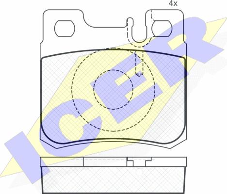 Icer 180978 - Kit de plaquettes de frein, frein à disque cwaw.fr