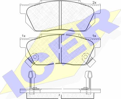 Icer 180494 - Kit de plaquettes de frein, frein à disque cwaw.fr