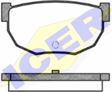 Icer 180442 - Kit de plaquettes de frein, frein à disque cwaw.fr