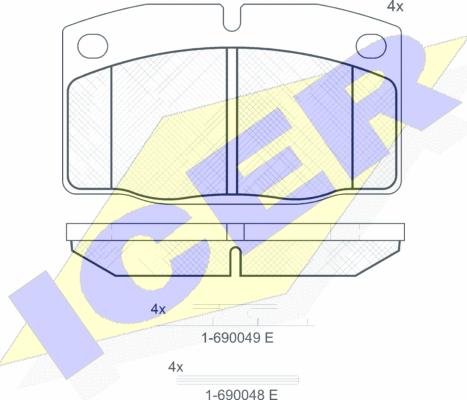 Icer 180454-073 - Kit de plaquettes de frein, frein à disque cwaw.fr