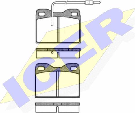 Icer 180458 - Kit de plaquettes de frein, frein à disque cwaw.fr