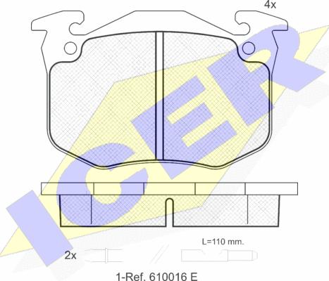 Icer 180469 - Kit de plaquettes de frein, frein à disque cwaw.fr