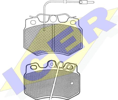 Icer 180465 - Kit de plaquettes de frein, frein à disque cwaw.fr