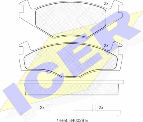 Icer 180460 - Kit de plaquettes de frein, frein à disque cwaw.fr