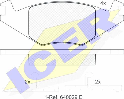 Icer 180461 - Kit de plaquettes de frein, frein à disque cwaw.fr