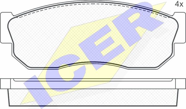 Icer 180409 - Kit de plaquettes de frein, frein à disque cwaw.fr