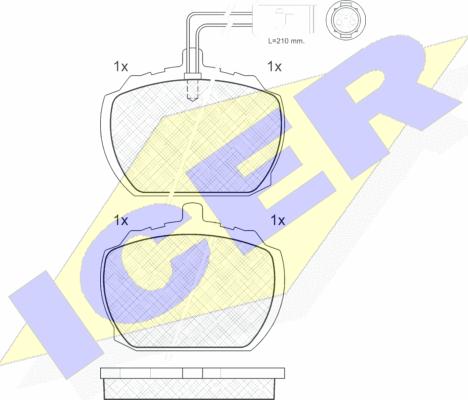 Icer 180406 - Kit de plaquettes de frein, frein à disque cwaw.fr