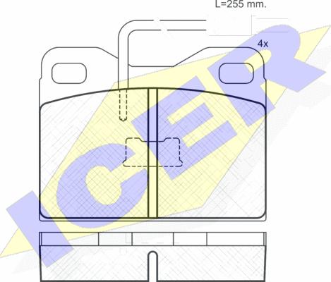 Icer 180408 - Kit de plaquettes de frein, frein à disque cwaw.fr