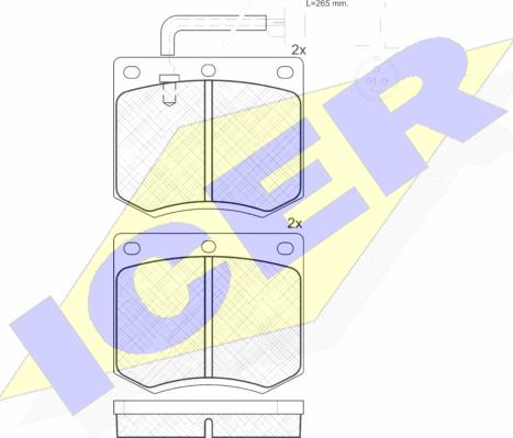 Icer 180402 - Kit de plaquettes de frein, frein à disque cwaw.fr