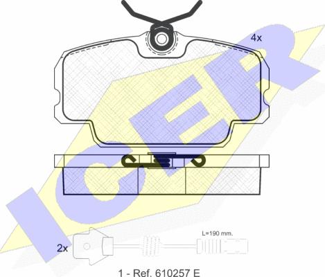 Icer 180419-203 - Kit de plaquettes de frein, frein à disque cwaw.fr