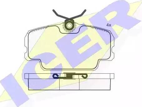 Icer 180419 - Kit de plaquettes de frein, frein à disque cwaw.fr