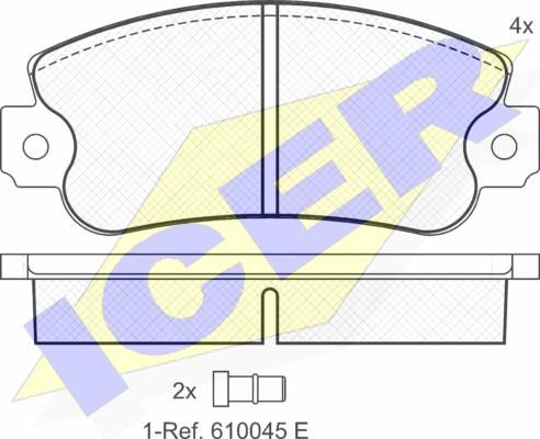 Icer 180418 - Kit de plaquettes de frein, frein à disque cwaw.fr