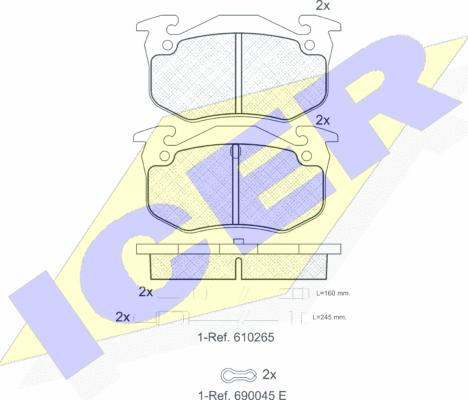 Icer 180417-066 - Kit de plaquettes de frein, frein à disque cwaw.fr