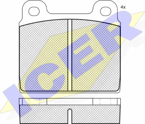 Icer 180482 - Kit de plaquettes de frein, frein à disque cwaw.fr