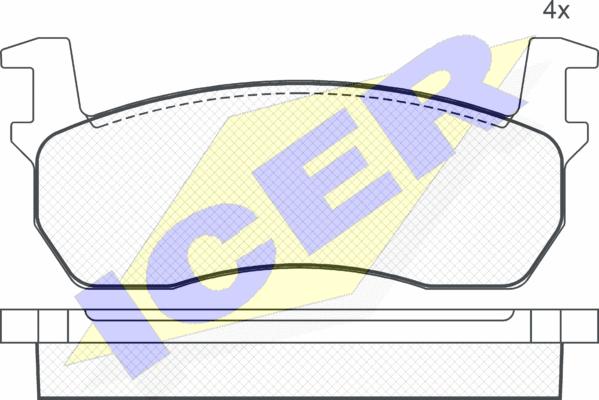 Icer 180424 - Kit de plaquettes de frein, frein à disque cwaw.fr